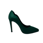 Zelios Γόβα Σατέν Dark Green 1029