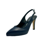 Δερμάτινες slingback γόβες με φιάπα μπλε - Zelios - Image 5