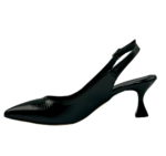 ZELIOS - Δερμάτινες Γόβες Slingback Λουστρίνι Μαύρο Z103 - Image 4
