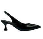 ZELIOS - Δερμάτινες Γόβες Slingback Λουστρίνι Μαύρο Z103 - Image 2