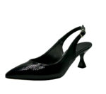 ZELIOS - Δερμάτινες Γόβες Slingback Λουστρίνι Μαύρο Z103 - Image 3