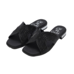 Oh My Sandals - Γυναικεία Black Δερμάτινα Mules Diva Negro 5341