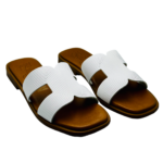 Oh My Sandals Δερμάτινα Πέδιλα - Λευκό 5327