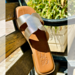 Oh My Sandals Δερμάτινα γυναικεία Πέδιλα - Πλατίνα 5327 - Image 4