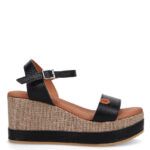Oh My Sandals Δερμάτινες Πλατφόρμες Σε Μαύρο 5248