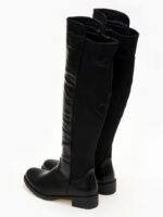 Eco leather Γυναικείες Μπότες Over the knee σε Μαύρο - Image 4