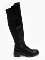 Eco leather Γυναικείες Μπότες Over the knee σε Μαύρο
