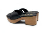 Oh My Sandals 5624 - Δερμάτινες Πλατφόρμες με Ξύλινη Όψη και Σταυρωτό Σχέδιο - Image 3