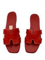 Γυναικείο Πέδιλο Oh My Sandals 5566 Κόκκινο Δερμάτινο - Image 7