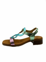Γυναικείο Πέδιλο Oh My Sandals 5345 Μεταλλικό Πολύχρωμο με Χαμηλό Τακούνι - Image 6