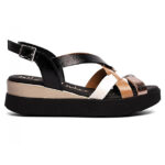 Γυναικείες Δερμάτινες Πλατφόρμες Oh My Sandals 5670 με Πολύχρωμα Λουράκια