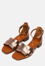 OH MY SANDALS 5601 – Χάλκινο Δερμάτινο Σανδάλι με Χαμηλό Τακούνι - Image 2