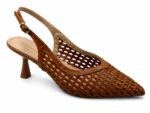Francesco Milano J07-04P Πλεκτό Πέδιλο Slingback με Μυτερή Μύτη Σε Ταμπά - Image 2