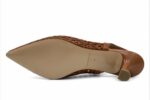 Francesco Milano J07-04P Πλεκτό Πέδιλο Slingback με Μυτερή Μύτη Σε Ταμπά - Image 4