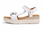 Oh My Sandals 5961 Γυναικεία Πλατφόρμα Σε Λευκό με Μεταλλική Αγκράφα