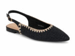 Marquiz 333-278 Γυναικεία Slingback Μπαλαρίνα με Ψάθινη Υφή Σε Μαύρο - Image 2