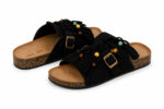 Bella Star 2072 Γυναικεία Ανατομικά Flatforms Boho Mε Κρόσσια Σε Μαύρο Sued - Image 6