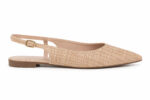Marquiz 3223 Γυναικεία Slingback Μπαλαρίνα με Ψάθινη Υφή Σε Beige