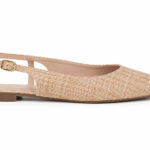 Marquiz 3223 Γυναικεία Slingback Μπαλαρίνα με Ψάθινη Υφή Σε Beige