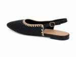 Marquiz 333-278 Γυναικεία Slingback Μπαλαρίνα με Ψάθινη Υφή Σε Μαύρο - Image 3