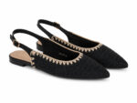 Marquiz 333-278 Γυναικεία Slingback Μπαλαρίνα με Ψάθινη Υφή Σε Μαύρο - Image 5