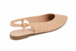 Marquiz 3223 Γυναικεία Slingback Μπαλαρίνα με Ψάθινη Υφή Σε Beige - Image 4