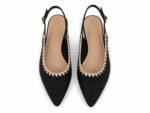 Marquiz 333-278 Γυναικεία Slingback Μπαλαρίνα με Ψάθινη Υφή Σε Μαύρο - Image 4