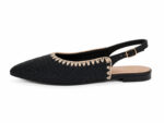 Marquiz 333-278 Γυναικεία Slingback Μπαλαρίνα με Ψάθινη Υφή Σε Μαύρο - Image 6