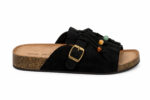 Bella Star 2072 Γυναικεία Ανατομικά Flatforms Boho Mε Κρόσσια Σε Μαύρο Sued
