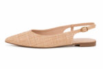Marquiz 3223 Γυναικεία Slingback Μπαλαρίνα με Ψάθινη Υφή Σε Beige - Image 6